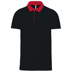 Polo Jersey Noir et Rouge